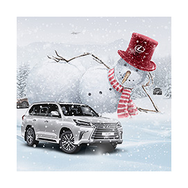 Новогодняя открытка Lexus