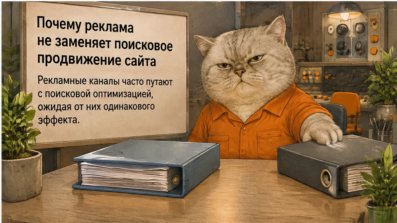 Реклама не заменяет поиск: платный канал отдельно от органического продвижения